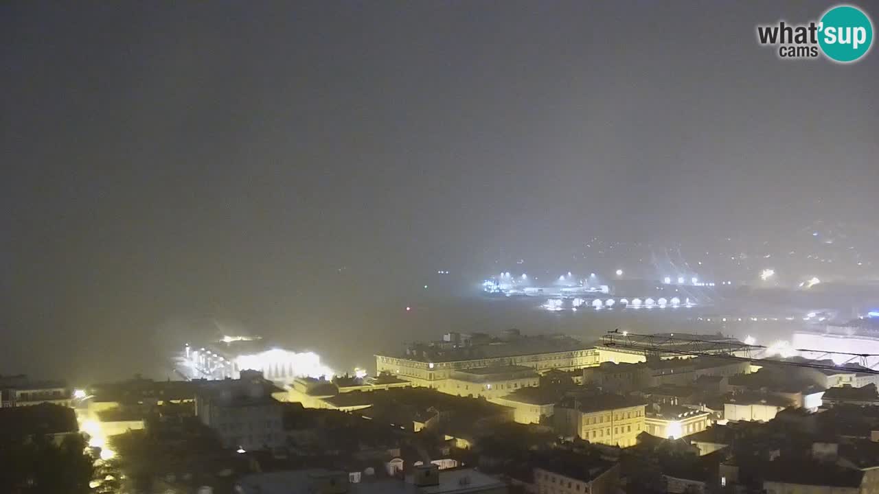 Live webcam Trieste – Panorama of the city, the Gulf, the maritime station and the Miramare castle