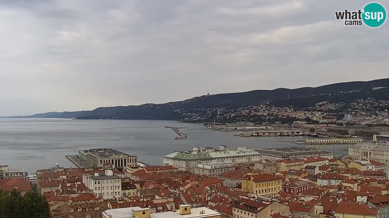 Webcam en vivo Trieste, ciudad, golfo, puerto y castillo de Miramare