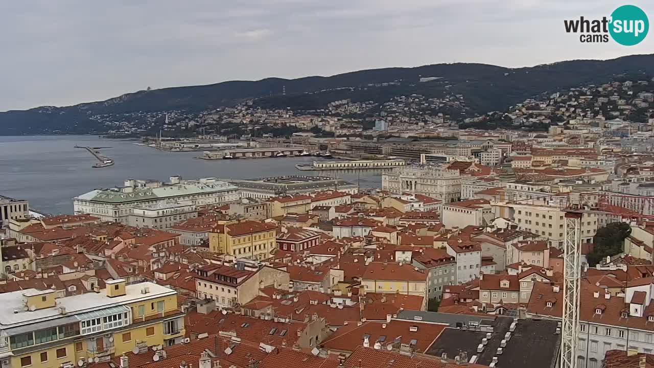 Webcam Trieste – View from sanctuary Monte Grisa