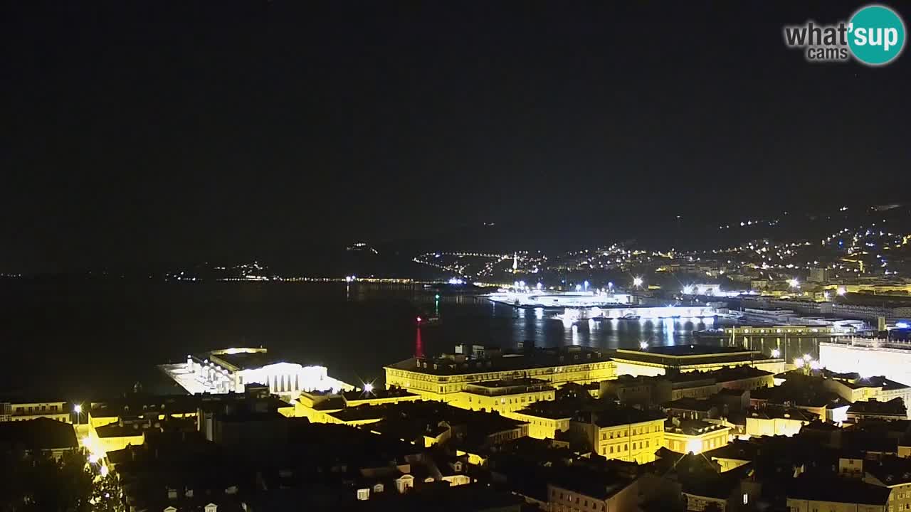 Live webcam Trieste – Panorama of the city, the Gulf, the maritime station and the Miramare castle