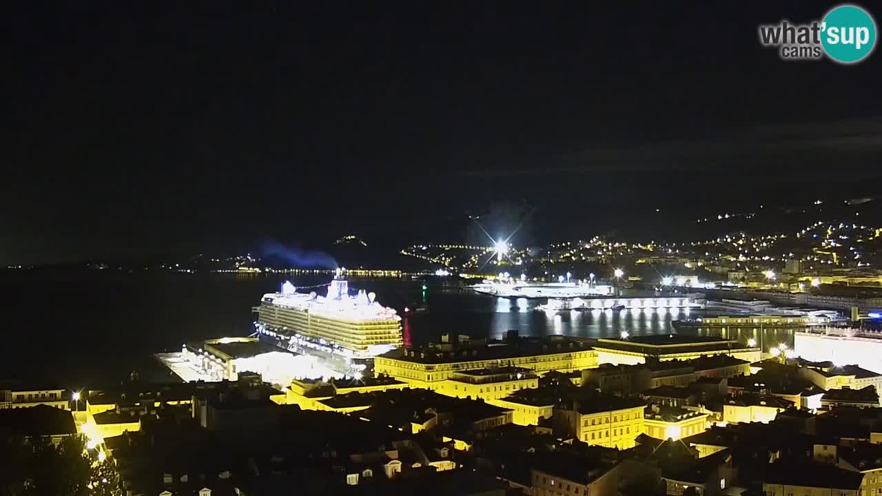 Live webcam Trieste – Panorama of the city, the Gulf, the maritime station and the Miramare castle