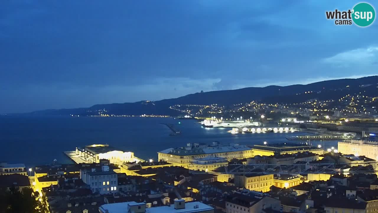 Webcam en direct Trieste, ville, golfe, port et château de Miramare