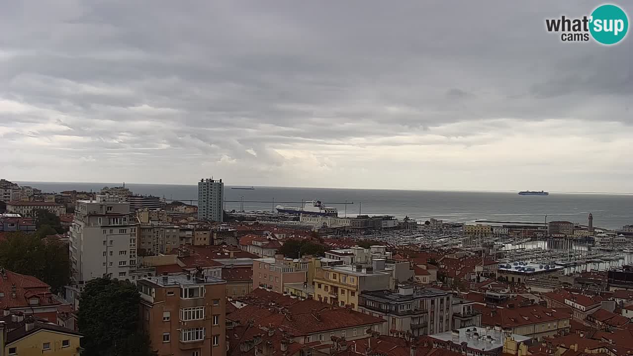 Live webcam Trieste – Panorama of the city, the Gulf, the maritime station and the Miramare castle