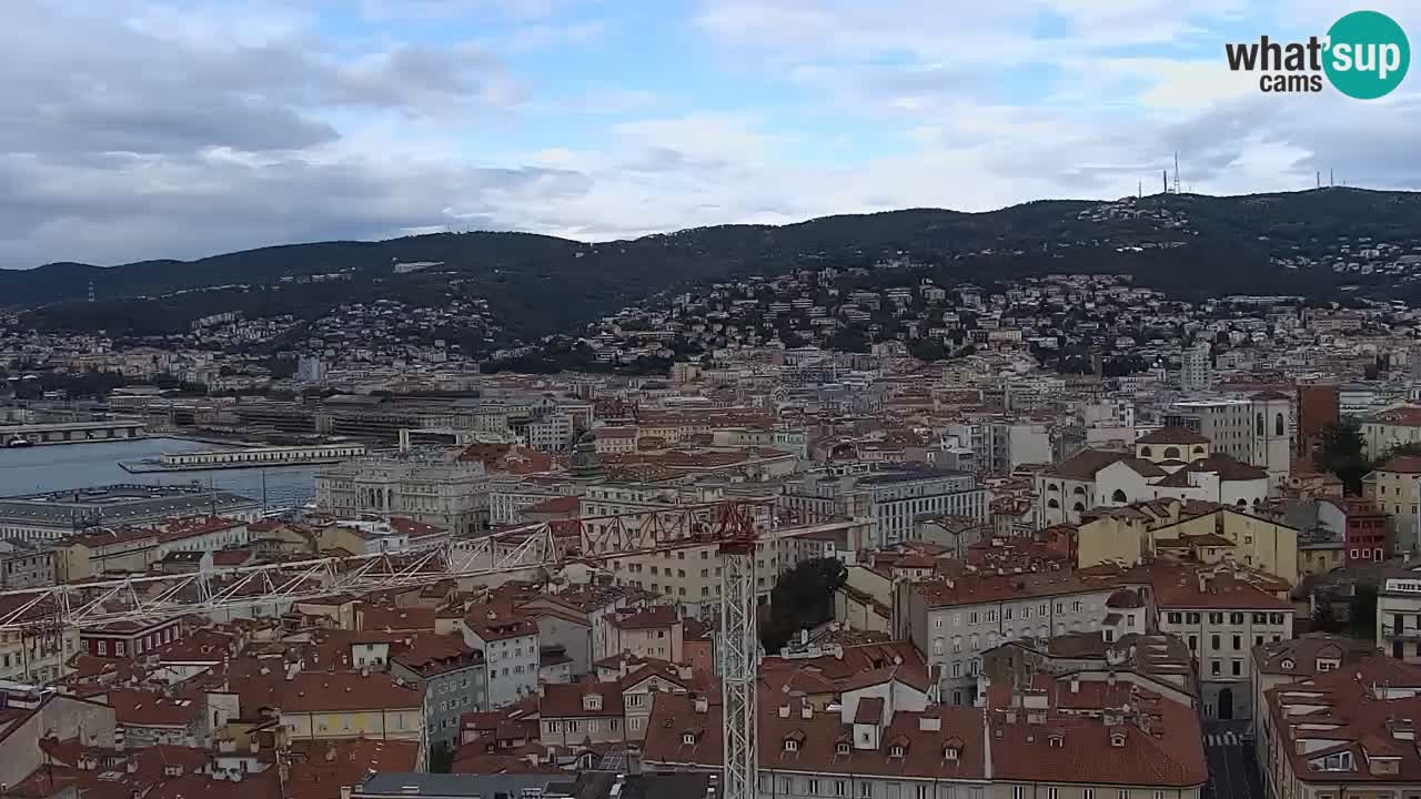 Live webcam Trieste – Panorama of the city, the Gulf, the maritime station and the Miramare castle