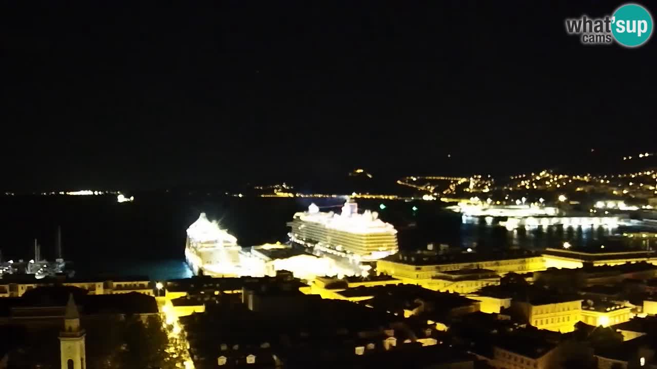 Live webcam Trieste – Panorama della città, del Golfo, stazione marittima e del castello di Miramare