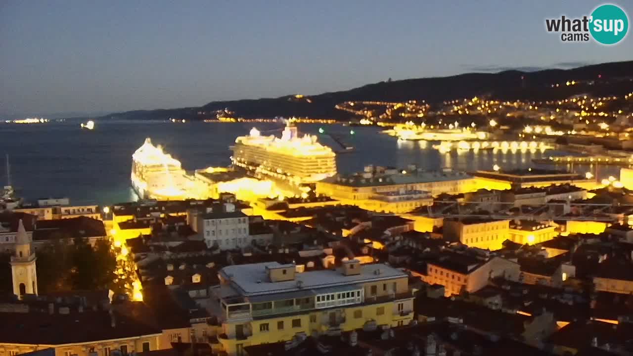 Live webcam Trieste – Panorama della città, del Golfo, stazione marittima e del castello di Miramare