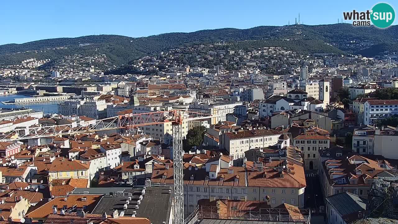 Webcam en vivo Trieste, ciudad, golfo, puerto y castillo de Miramare