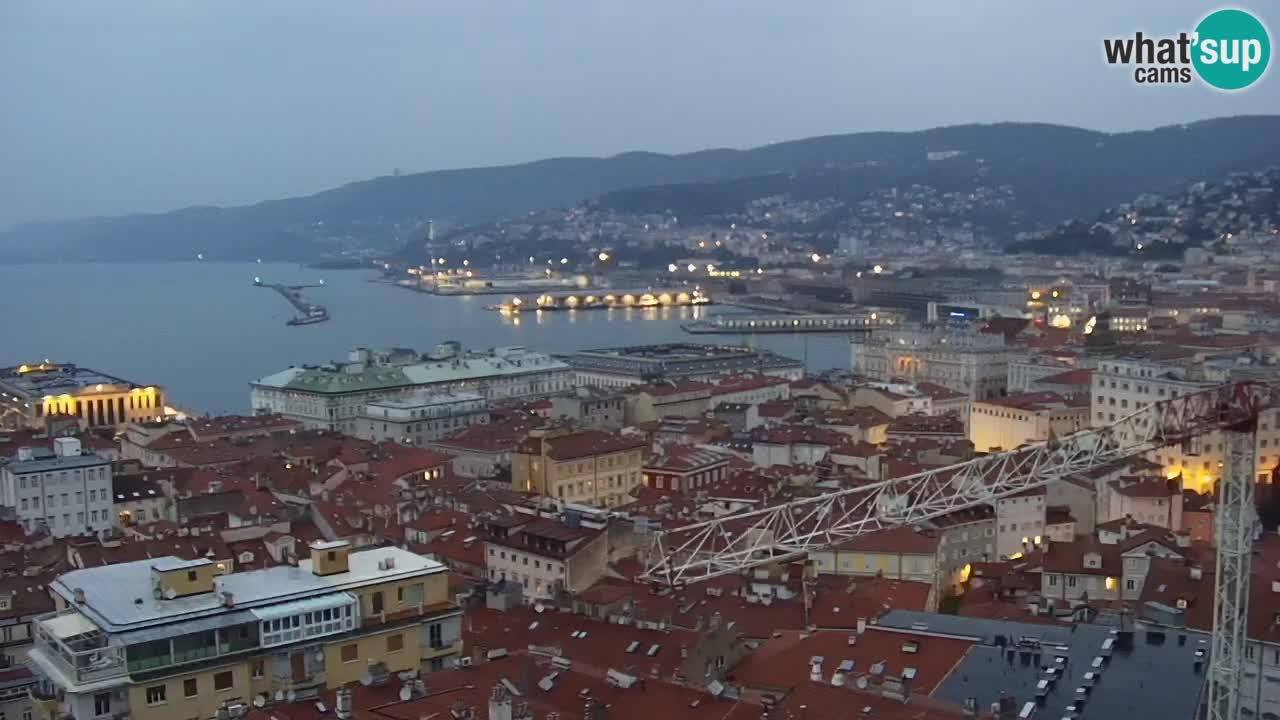 Live webcam Trieste – Panorama of the city, the Gulf, the maritime station and the Miramare castle