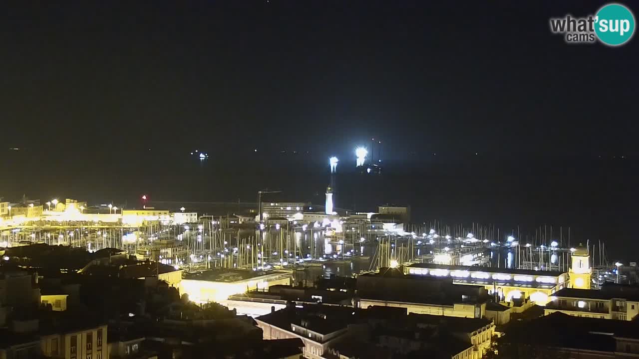 Live webcam Trieste – Panorama of the city, the Gulf, the maritime station and the Miramare castle