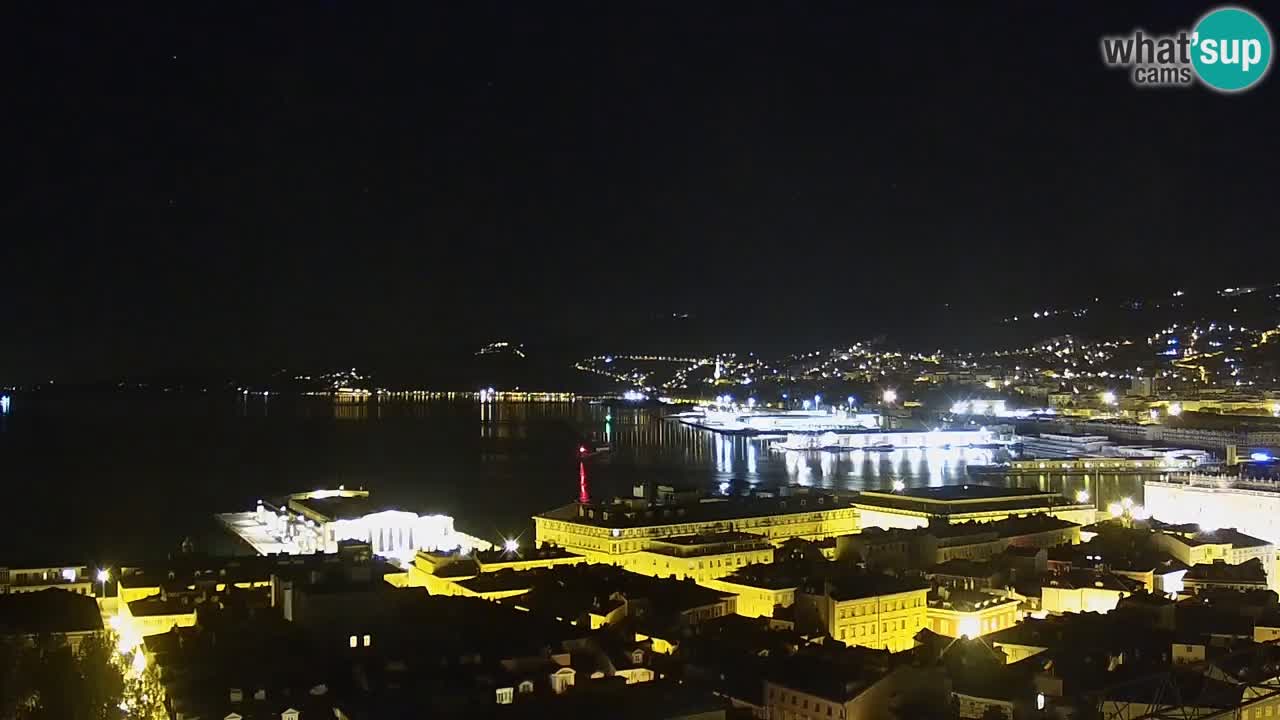 Live webcam Trieste – Panorama della città, del Golfo, stazione marittima e del castello di Miramare