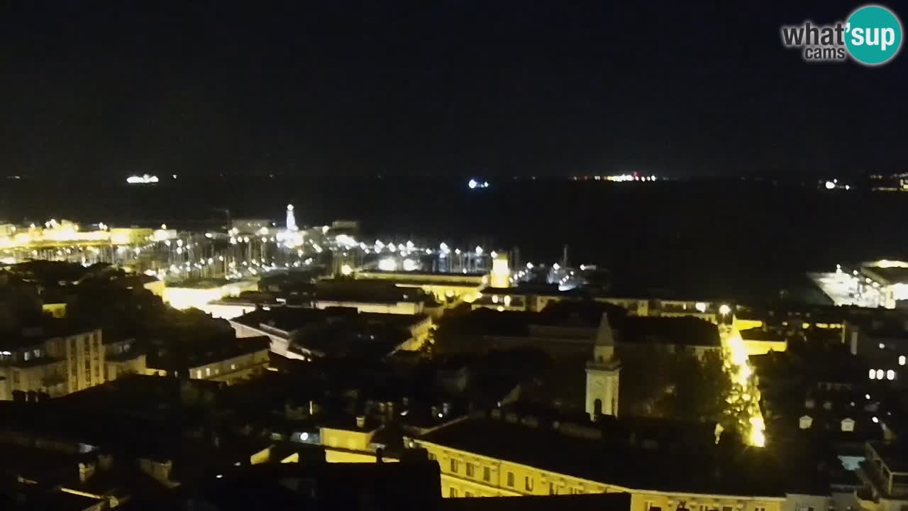 Live webcam Trieste – Panorama della città, del Golfo, stazione marittima e del castello di Miramare