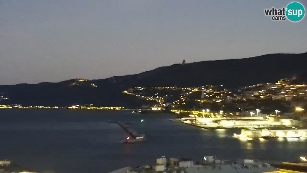 Webcam en direct Trieste, ville, golfe, port et château de Miramare