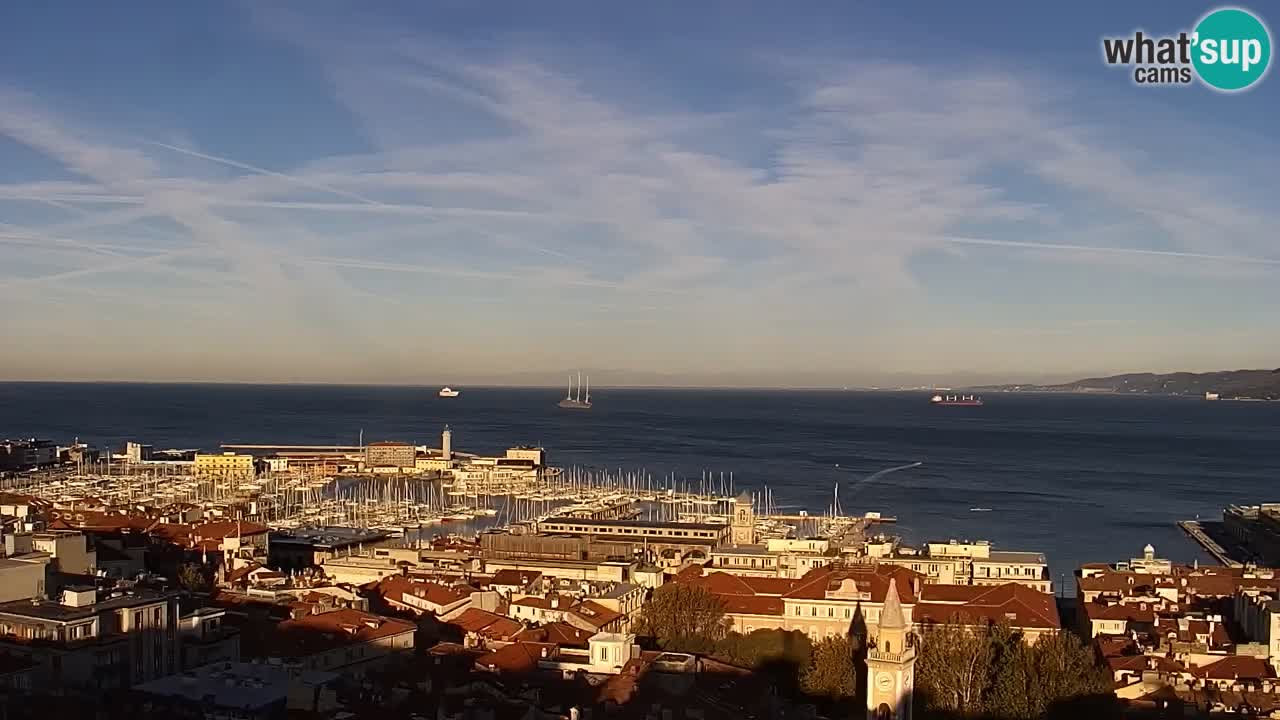 Live-Webcam Triest – Panorama der Stadt, des Golfs, der Seestation und des Schlosses Miramare