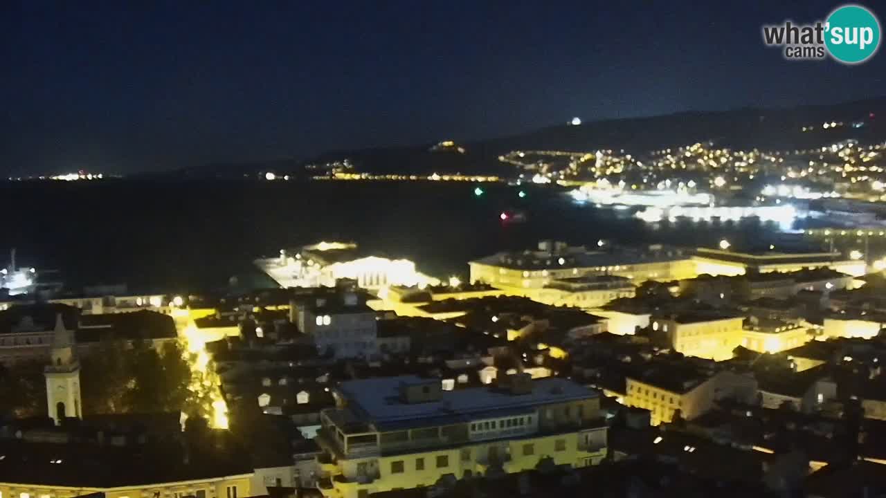 Webcam en vivo Trieste, ciudad, golfo, puerto y castillo de Miramare