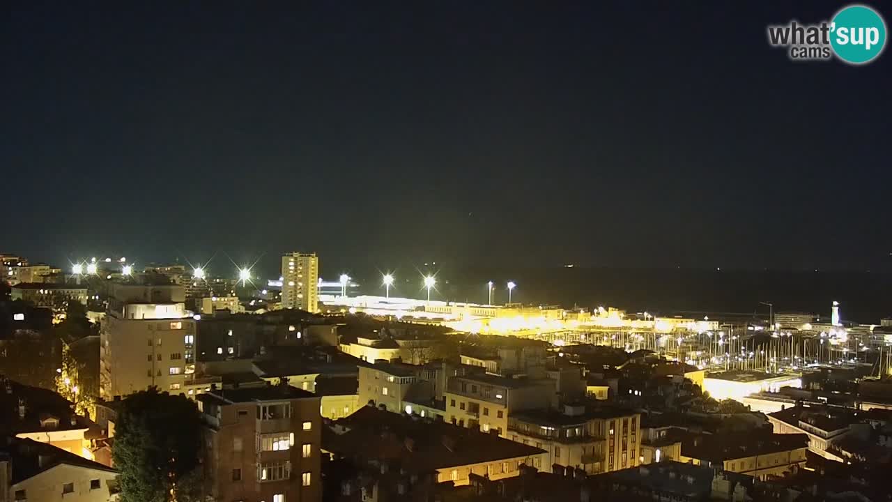 Webcam en vivo Trieste, ciudad, golfo, puerto y castillo de Miramare