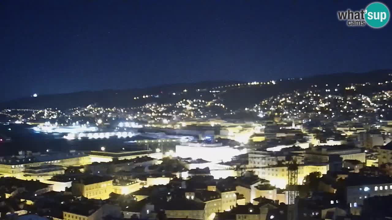 Webcam en vivo Trieste, ciudad, golfo, puerto y castillo de Miramare