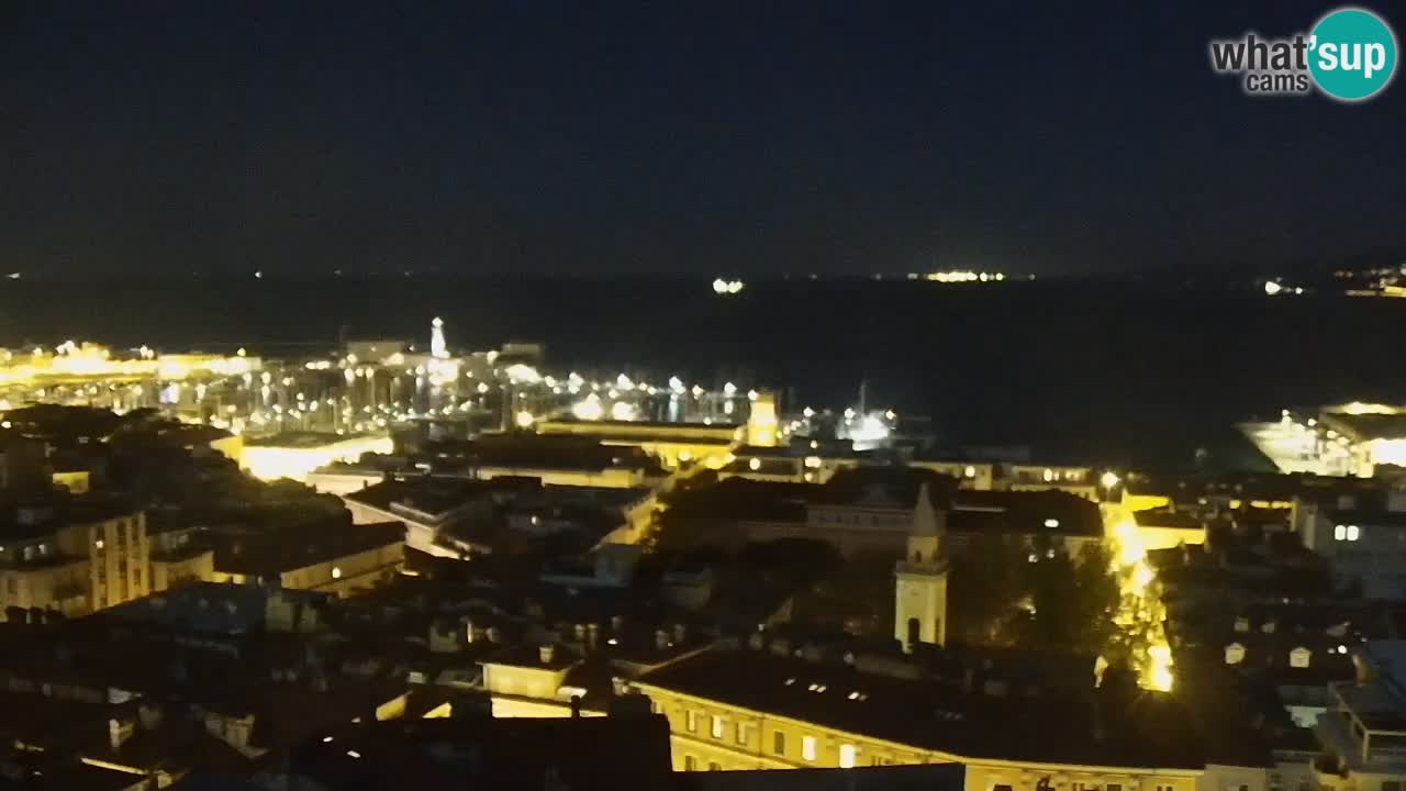 Live webcam Trieste – Panorama della città, del Golfo, stazione marittima e del castello di Miramare