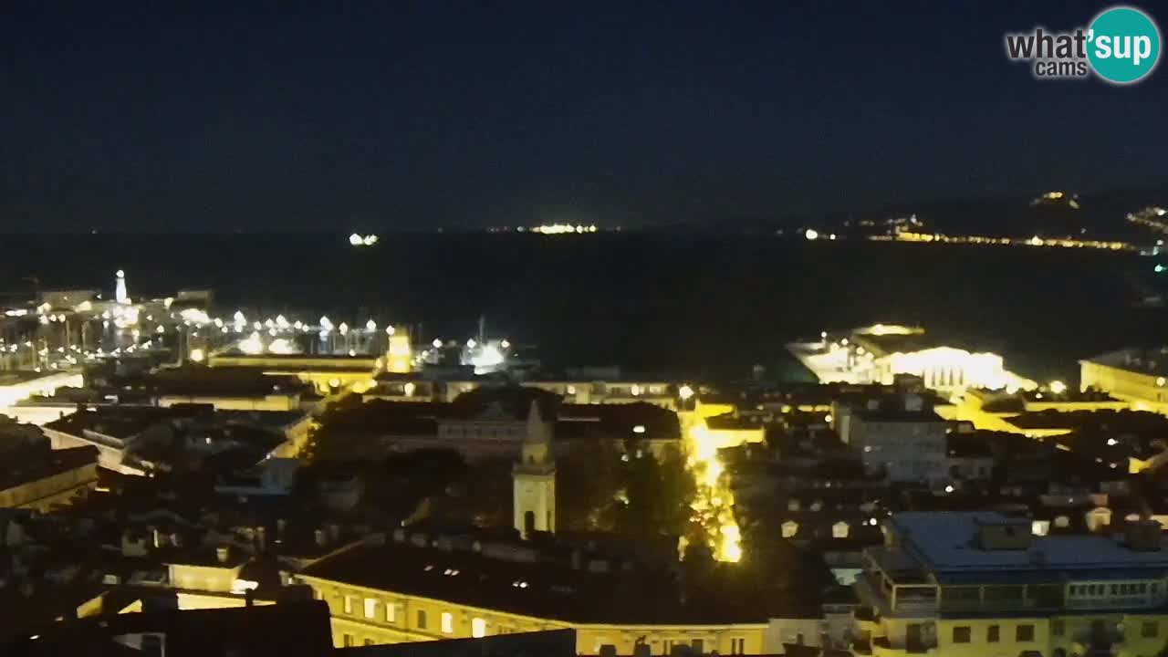 Live webcam Trieste – Panorama della città, del Golfo, stazione marittima e del castello di Miramare