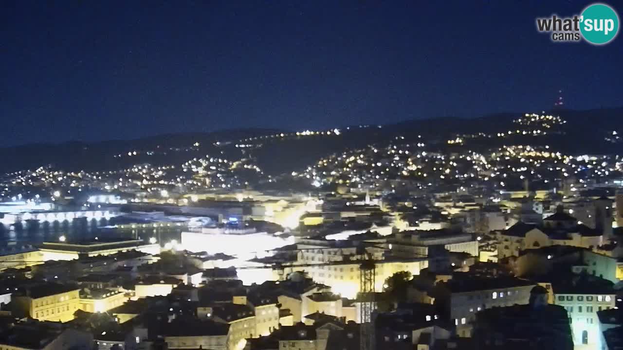 Webcam en vivo Trieste, ciudad, golfo, puerto y castillo de Miramare