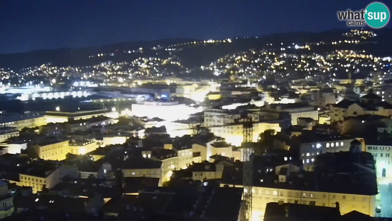 Webcam en vivo Trieste, ciudad, golfo, puerto y castillo de Miramare