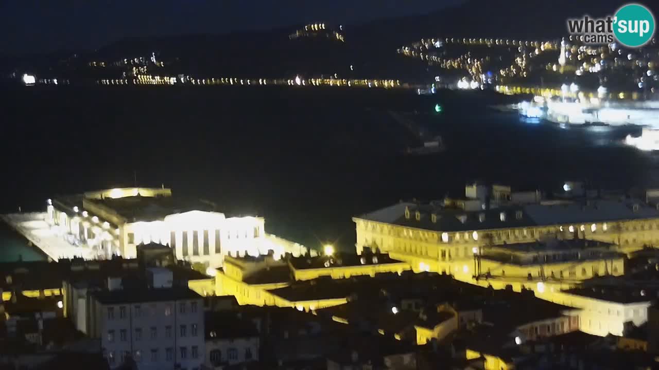 Webcam en vivo Trieste, ciudad, golfo, puerto y castillo de Miramare