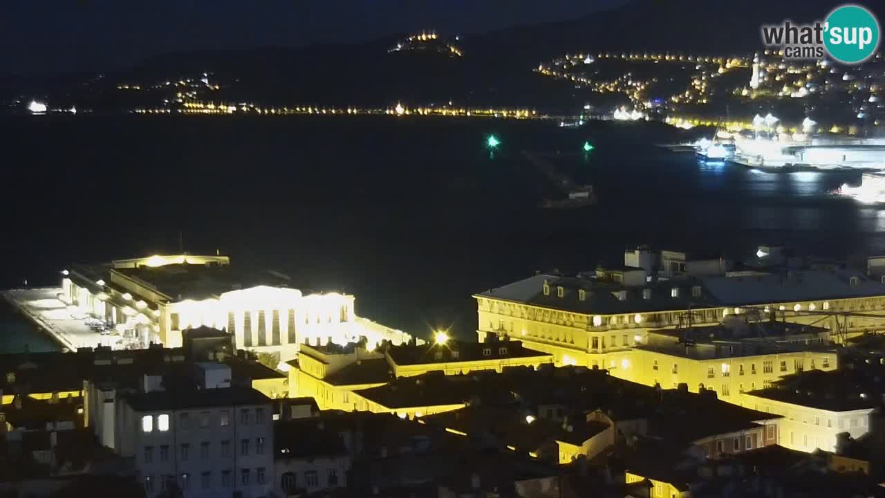 Webcam en vivo Trieste, ciudad, golfo, puerto y castillo de Miramare