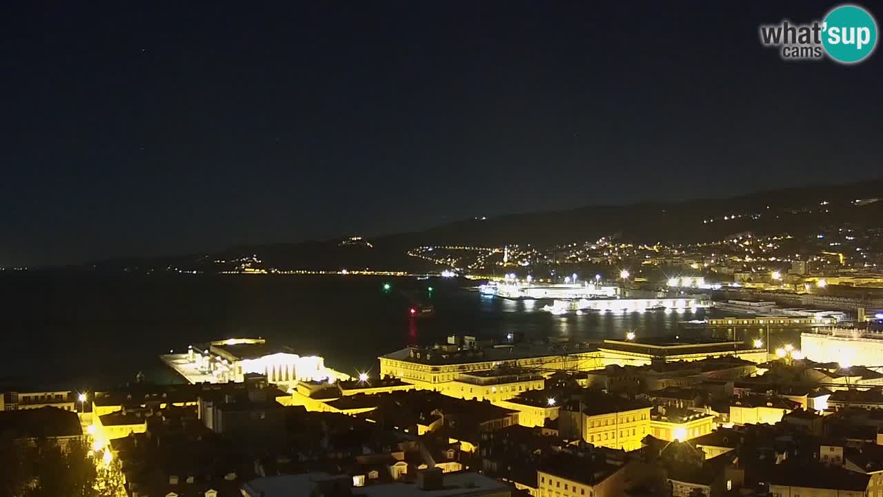 Webcam en vivo Trieste, ciudad, golfo, puerto y castillo de Miramare