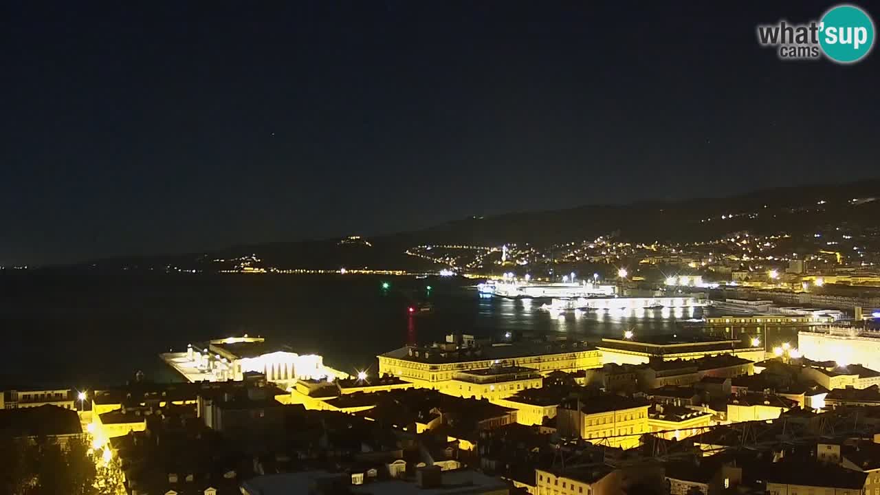 Webcam en vivo Trieste, ciudad, golfo, puerto y castillo de Miramare