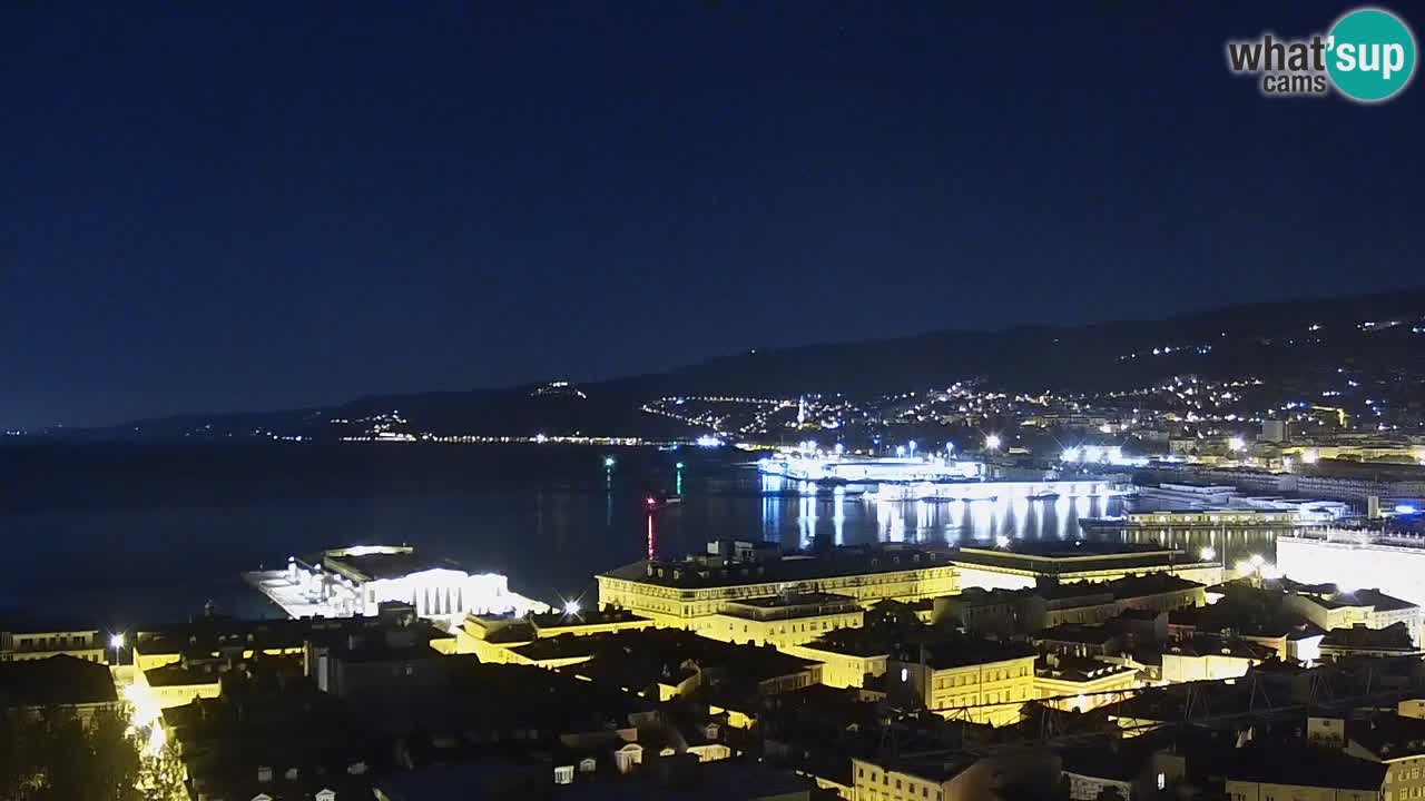 Live webcam Trieste – Panorama della città, del Golfo, stazione marittima e del castello di Miramare