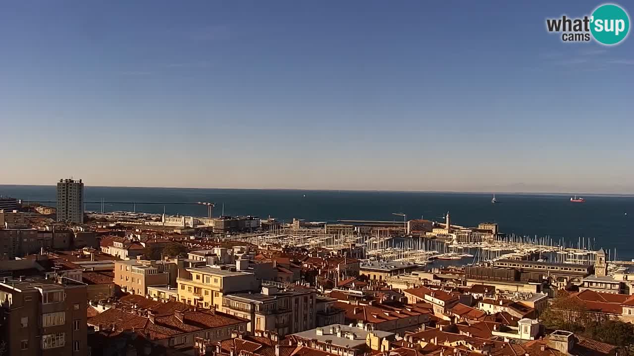 Live-Webcam Triest – Panorama der Stadt, des Golfs, der Seestation und des Schlosses Miramare