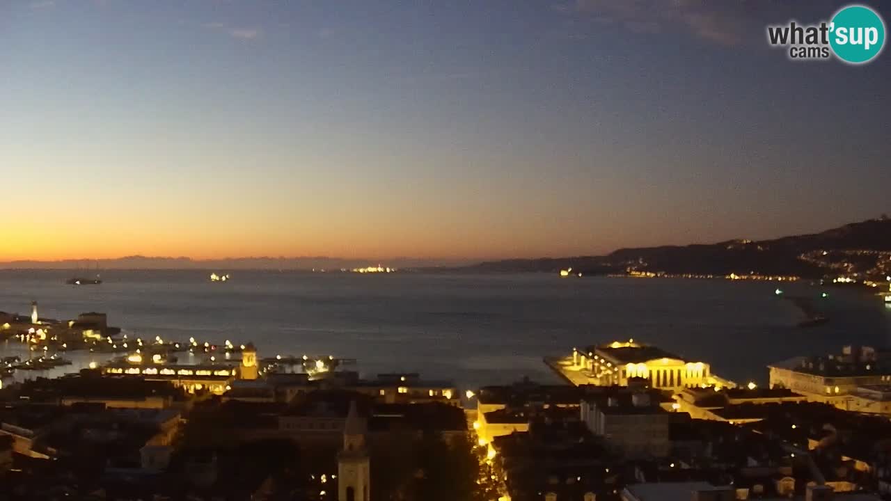 Live webcam Trieste – Panorama della città, del Golfo, stazione marittima e del castello di Miramare