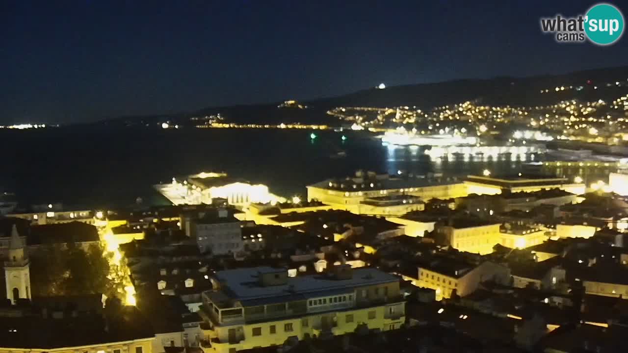 Webcam en vivo Trieste, ciudad, golfo, puerto y castillo de Miramare