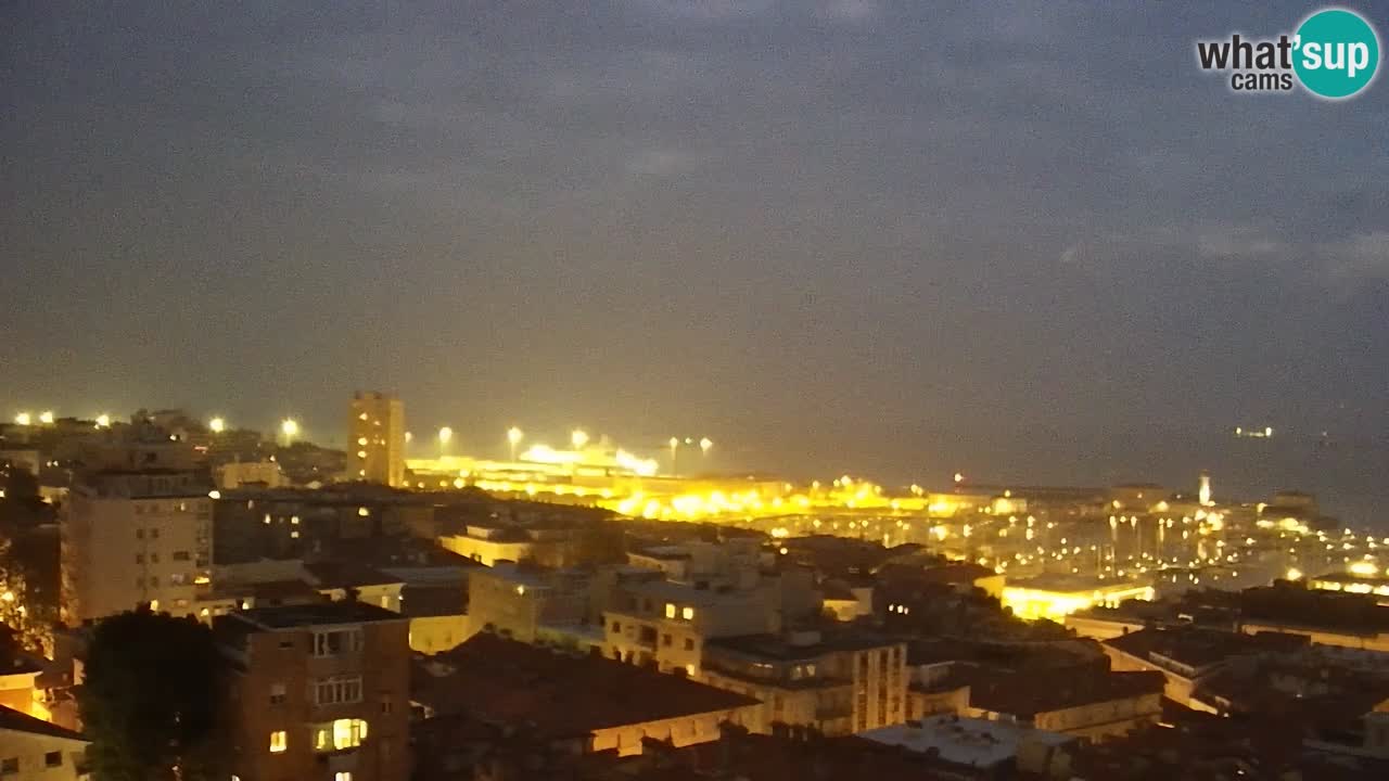 Webcam en direct Trieste, ville, golfe, port et château de Miramare