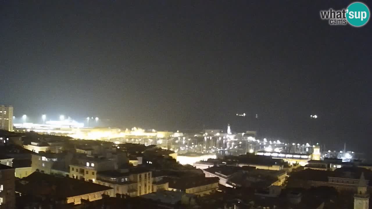 Webcam en vivo Trieste, ciudad, golfo, puerto y castillo de Miramare