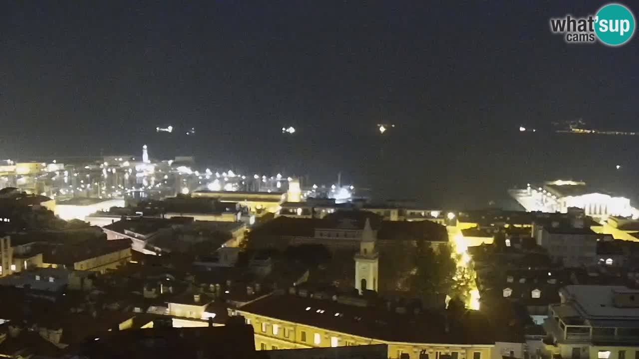 Live-Webcam Triest – Panorama der Stadt, des Golfs, der Seestation und des Schlosses Miramare