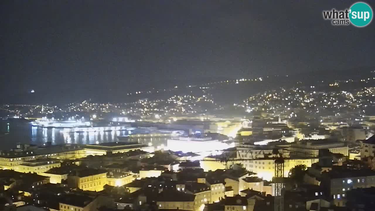 Live webcam Trieste – Panorama della città, del Golfo, stazione marittima e del castello di Miramare