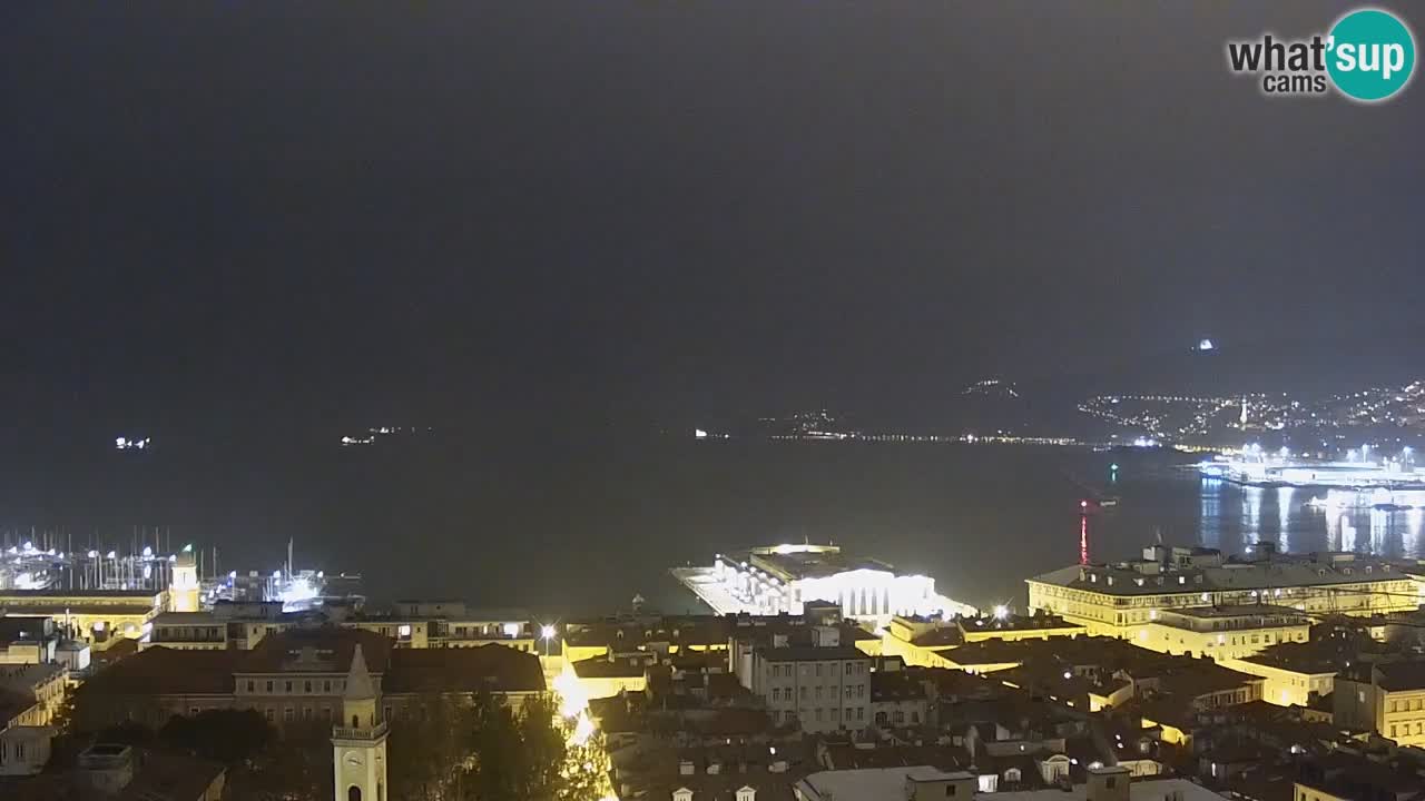 Live-Webcam Triest – Panorama der Stadt, des Golfs, der Seestation und des Schlosses Miramare