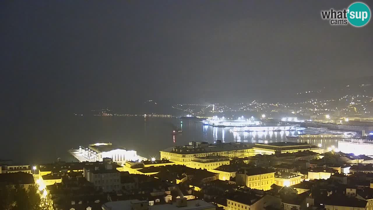 Webcam en vivo Trieste, ciudad, golfo, puerto y castillo de Miramare