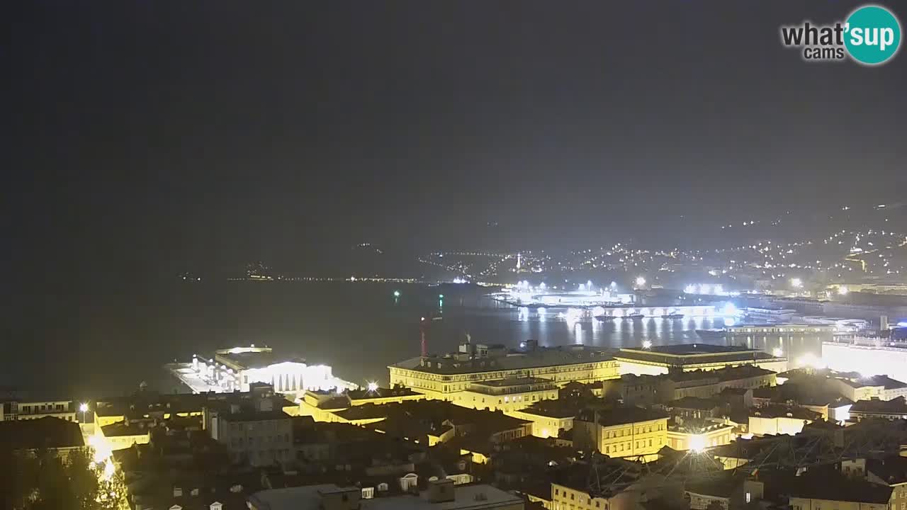 Live webcam Trieste – Panorama della città, del Golfo, stazione marittima e del castello di Miramare