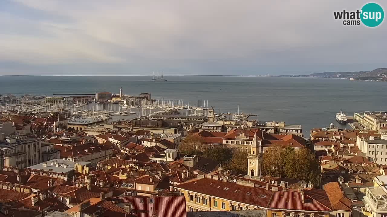 Live-Webcam Triest – Panorama der Stadt, des Golfs, der Seestation und des Schlosses Miramare