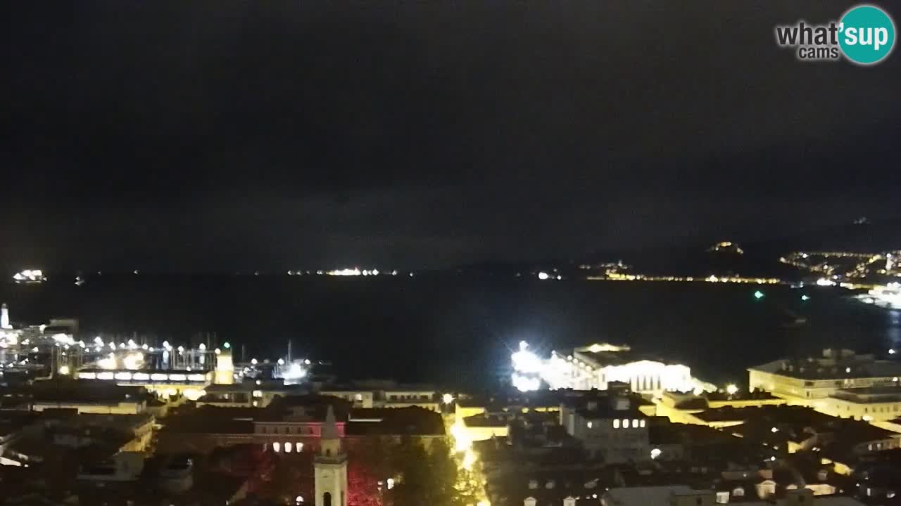 Live webcam Trieste – Panorama della città, del Golfo, stazione marittima e del castello di Miramare