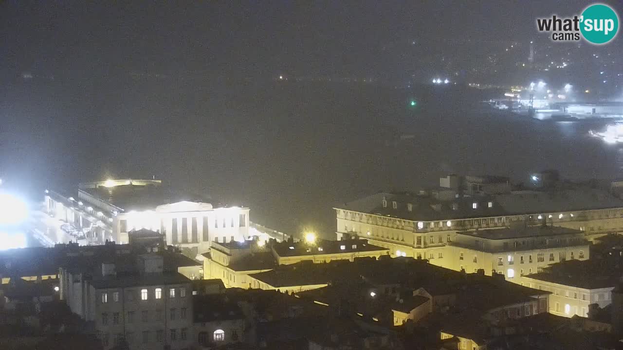 Webcam en vivo Trieste, ciudad, golfo, puerto y castillo de Miramare