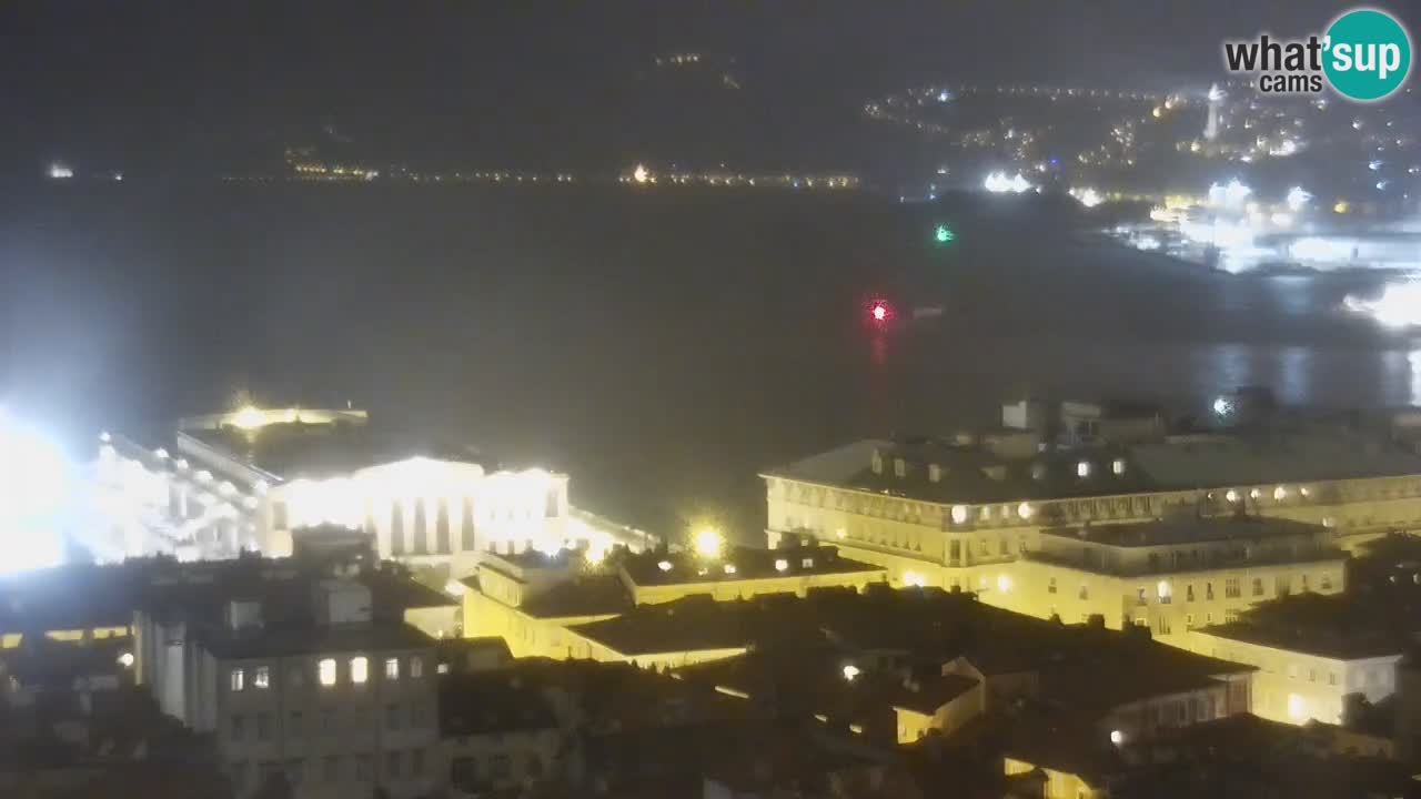 Webcam en vivo Trieste, ciudad, golfo, puerto y castillo de Miramare