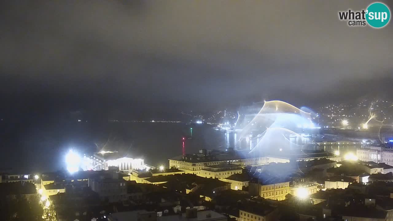 Live webcam Trieste – Panorama della città, del Golfo, stazione marittima e del castello di Miramare