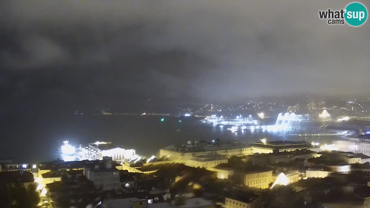 Webcam en vivo Trieste, ciudad, golfo, puerto y castillo de Miramare