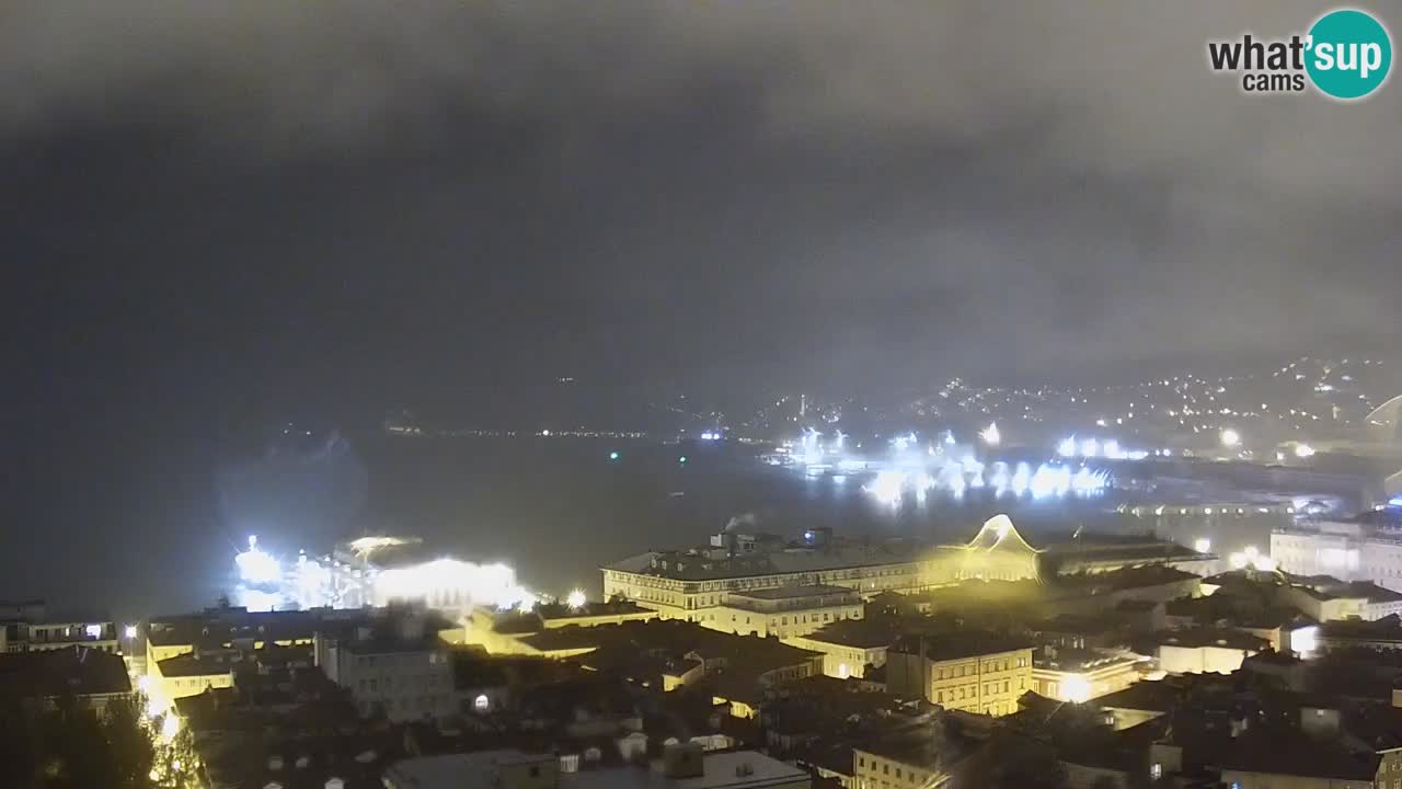 Webcam en vivo Trieste, ciudad, golfo, puerto y castillo de Miramare