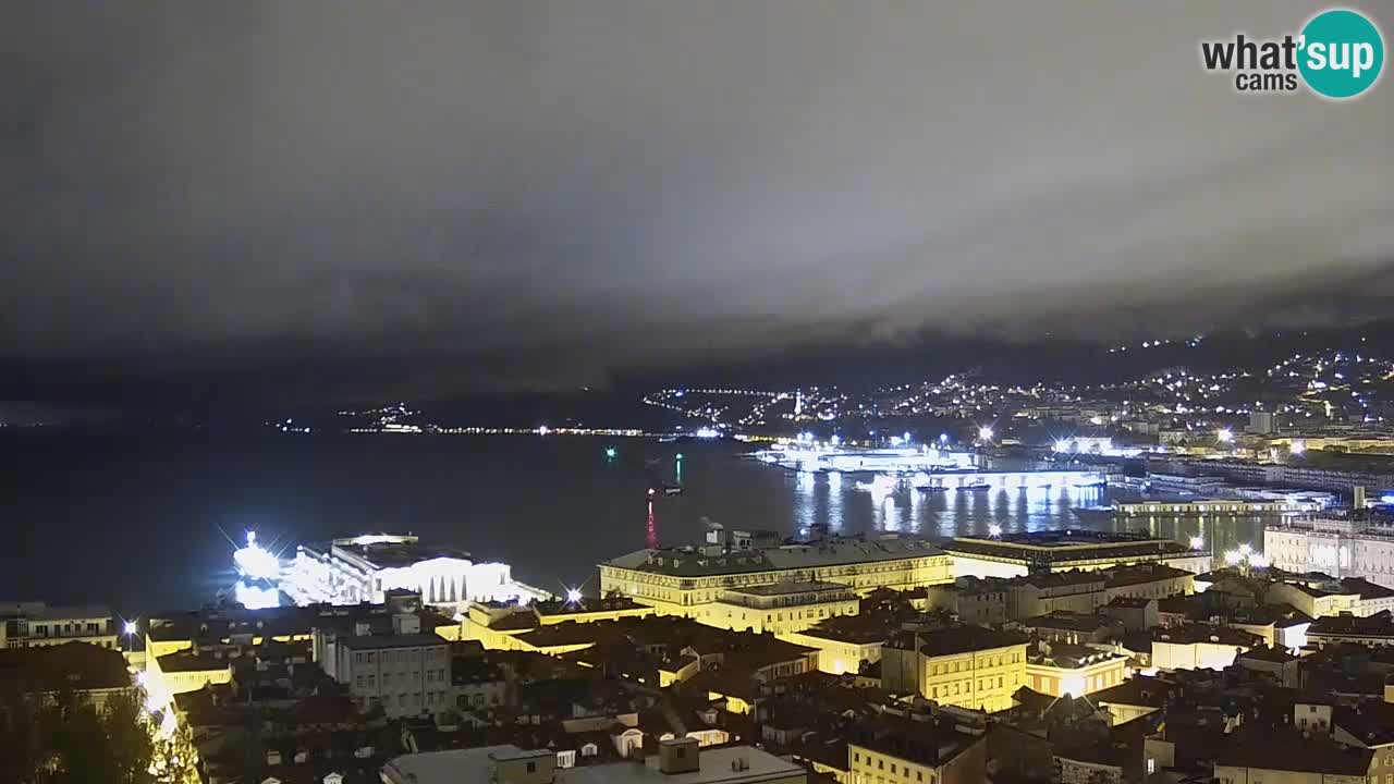 Live webcam Trieste – Panorama della città, del Golfo, stazione marittima e del castello di Miramare