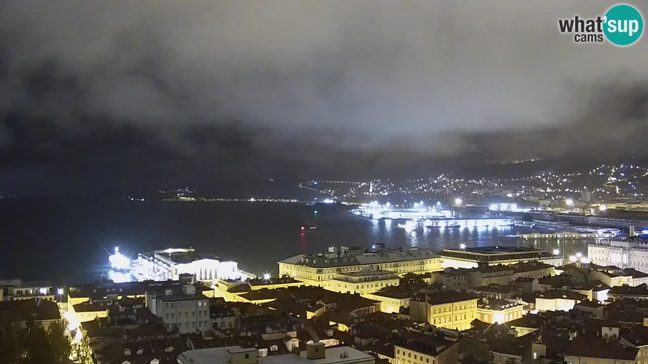 Live webcam Trieste – Panorama della città, del Golfo, stazione marittima e del castello di Miramare