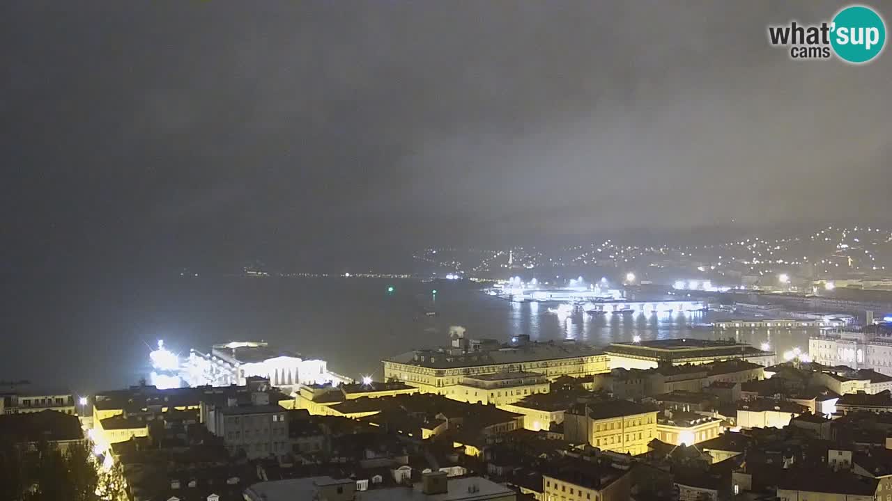 Live webcam Trieste – Panorama della città, del Golfo, stazione marittima e del castello di Miramare