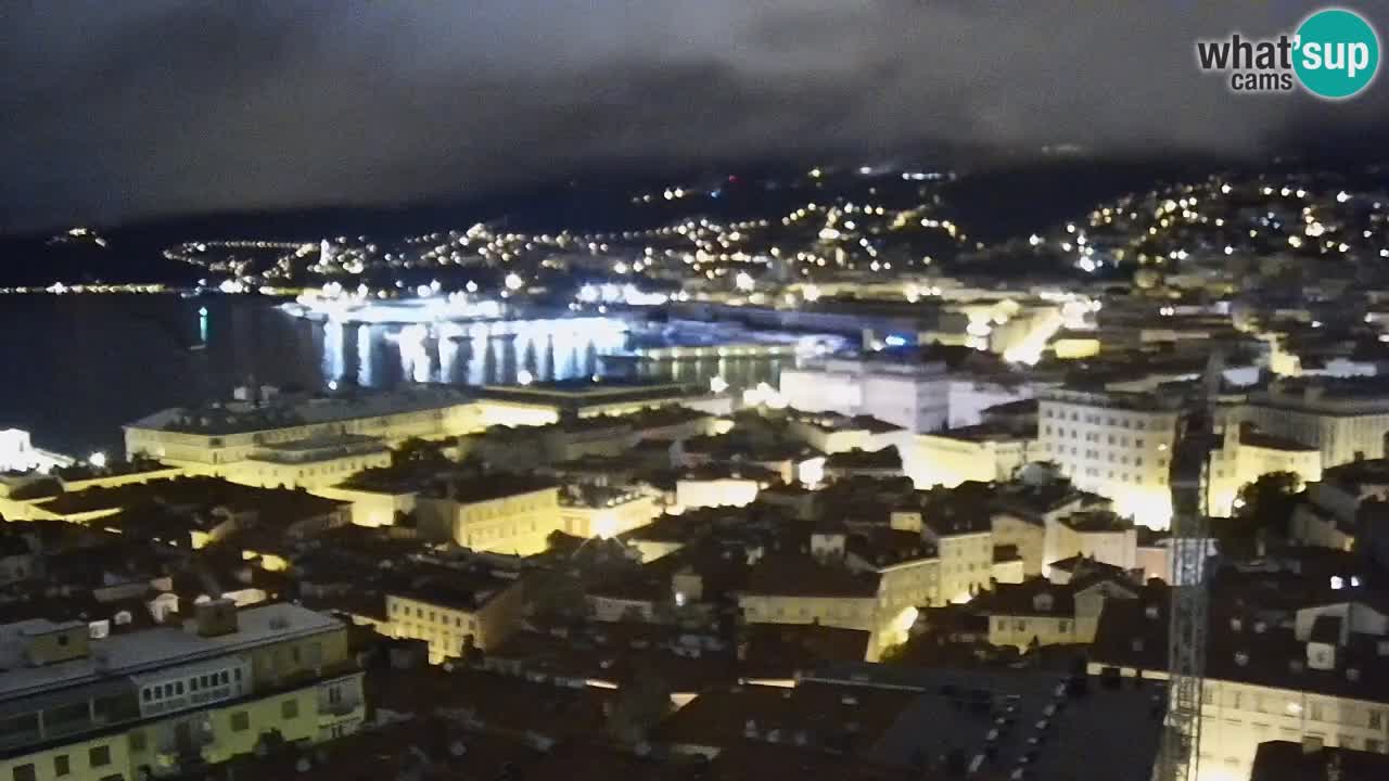 Webcam en vivo Trieste, ciudad, golfo, puerto y castillo de Miramare